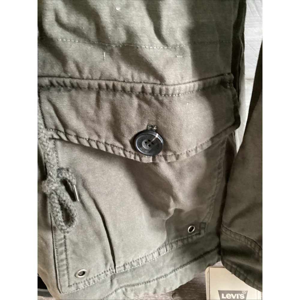 NWT LEVIS Womans Army Green Utility‎ Cargo Jacket Multi Pockets & Hood Size Med - Picture 12 of 16